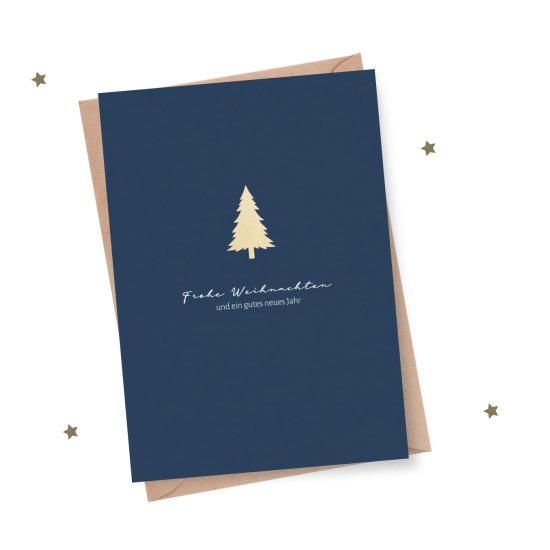 Geschäftliche Weihnachtskarten mit Logo und in Unternehmensfarben