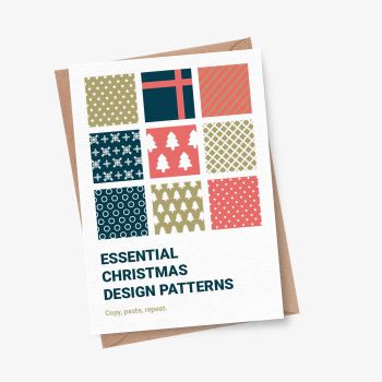 Kreative Weihnachtskarte Design Patterns