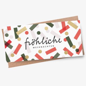Neue Weihnachtskarte Festtagskonfetti